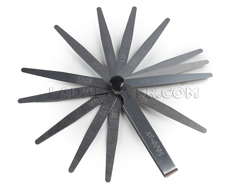 Valve Feeler Gauge 13 Pcs 0.05-1mm Spacing Template