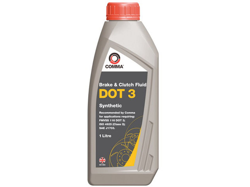 Brake And Clutch Fluid DOT 3 1 Liter Comma
