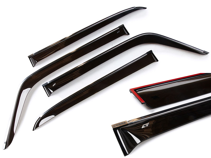 Lada 2101 2103 2105 2106 2107 Window Wind Deflector Kit With a Chrome Stripe Cobra Tuning