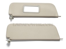 Lada Laika Riva SW  2103 2104 2105 2106 2107 Sunvisor Kit L+R With Mirror OEM (With Soft Roof Headlining)