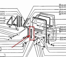 Lada Niva 2121 21213 With Quarter Light Assy Guide Rail Seal