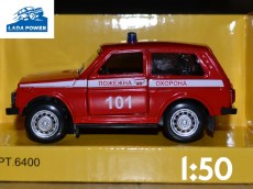 Lada Niva Toy Car 1:50 Fire Engine (9cm)