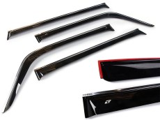 Lada 2102 2104 Window Wind Deflector Kit With a Chrome Stripe Cobra Tuning