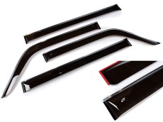 Lada Niva 5 Doors Window Wind Deflector Kit With a Chrome Stripe Cobra Tuning